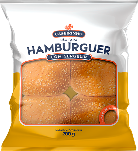 Pão para Hambúrguer com Gergelim