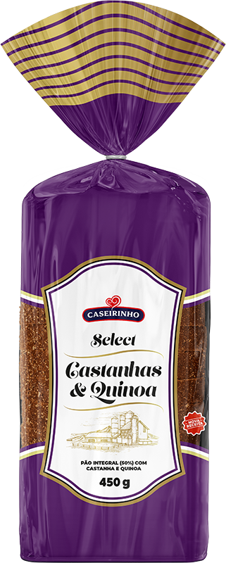 Pão Integral (50%) com Castanha e Quinoa