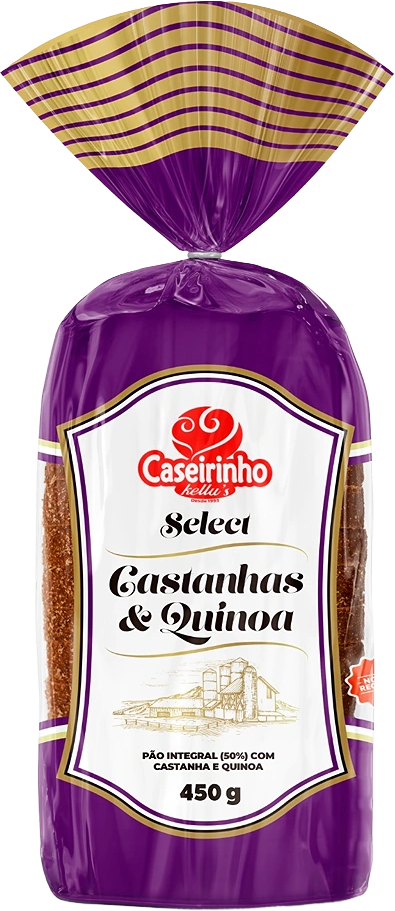 Pão Integral (50%) com Castanha e Quinoa